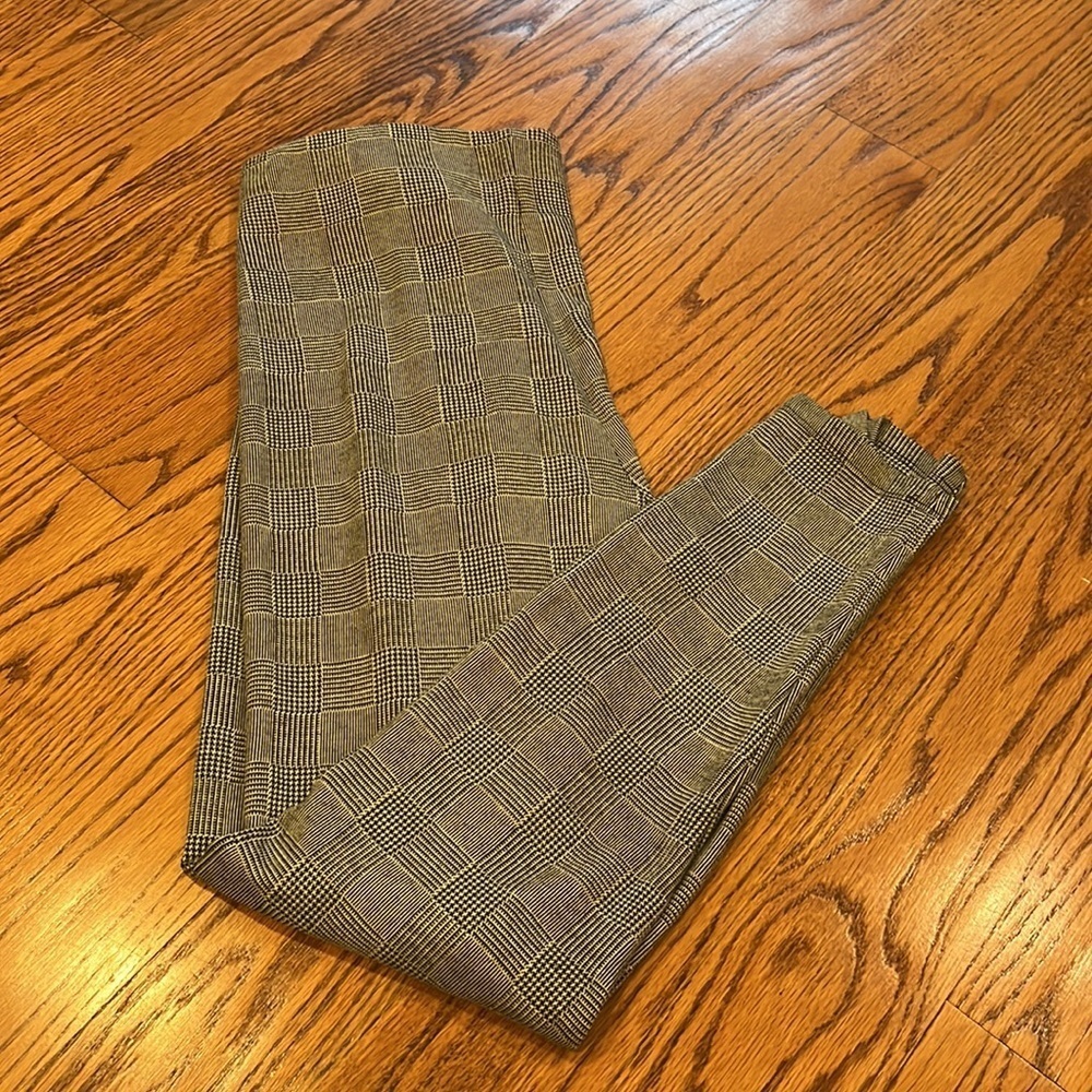 Zara Basic Woman’s Checkerboard Pants Size Us Xl - image 1